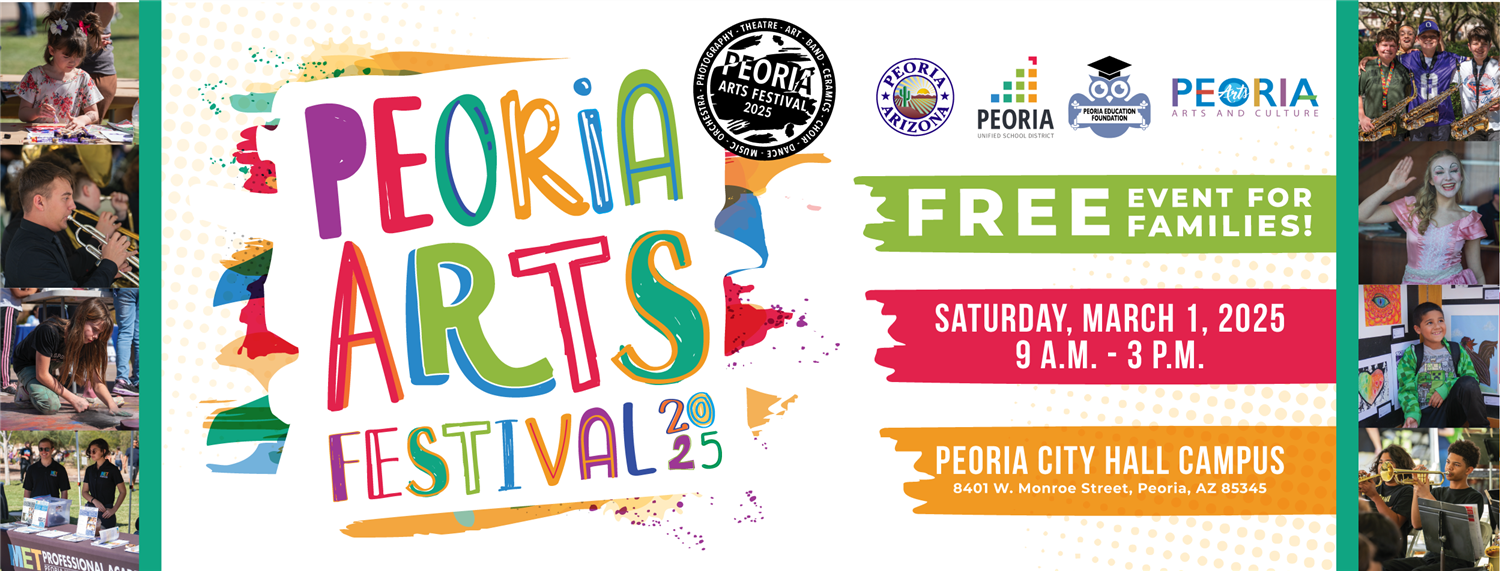 he annual Peoria Arts Festival will take place from 9 a.m. to 3 p.m. on Saturday, March 1 at the City Hall campus 